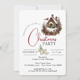 CHRISTMAS PARTY CHRISTMAS BIRD HOUSE EINLADUNG