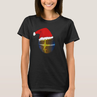 Christmas Party Disco Ball Weihnachtsmannmütze Mir T-Shirt