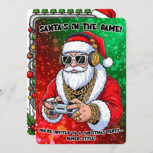 Christmas Party Einladung (Vorne/Hinten)