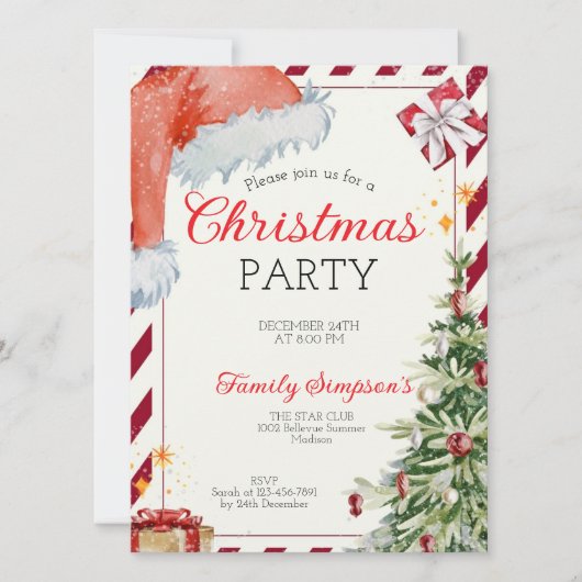 Christmas Party Einladung (Vorderseite)