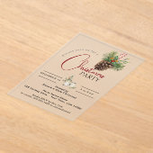 CHRISTMAS PARTY EINLADUNG, PINE CONE & CANDY CANE ACRYLEINLADUNGEN (Ablage )