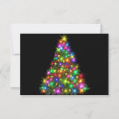 CHRISTMAS PARTY Farbenfrohe Twinkle Lights Tree Einladung (Rückseite)