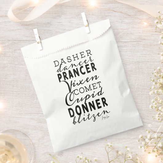 Christmas Party Favor Bags | Santa's Reindeer Geschenktütchen (Ausgeschnitten)