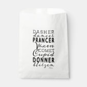 Christmas Party Favor Bags | Santa's Reindeer Geschenktütchen (Vorderseite)