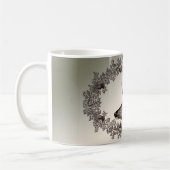 Christmas Party Floral Reindeer Golden Winter Kaffeetasse (Links)