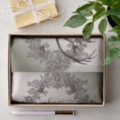 Christmas Party Floral Reindeer Golden Winter Seidenpapier (Geschenk)