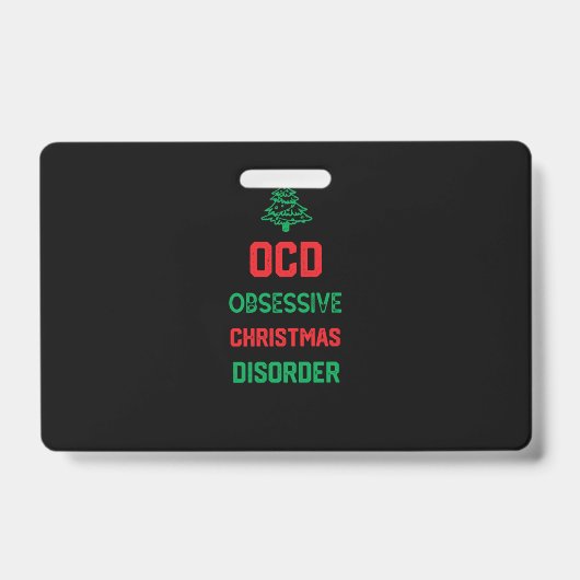 Christmas Party Funny Gift for Family - Ocd Obsess Ausweis (Vorderseite)