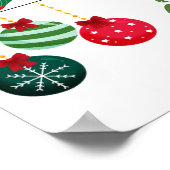 Christmas Party Gift Exchange Dice Game Poster (Ecke)