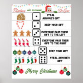 Christmas Party Gift Exchange Dice Game Poster (Vorne)