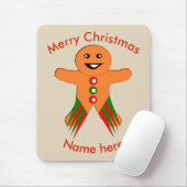 Christmas Party Gingerbread Man Mousepad (Mit Mouse)