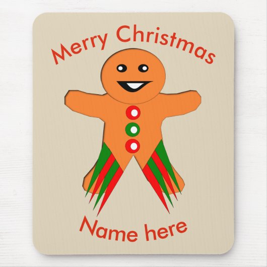 Christmas Party Gingerbread Man Mousepad (Vorne)