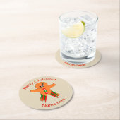 Christmas Party Gingerbread Man Paper Untersetzer (Vor Ort)