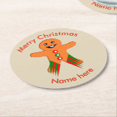 Christmas Party Gingerbread Man Paper Untersetzer (Angewinkelt)