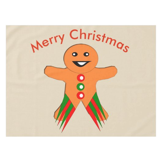 Christmas Party Gingerbread Man Tableclout Tischdecke (Vorderseite (Horizontal))