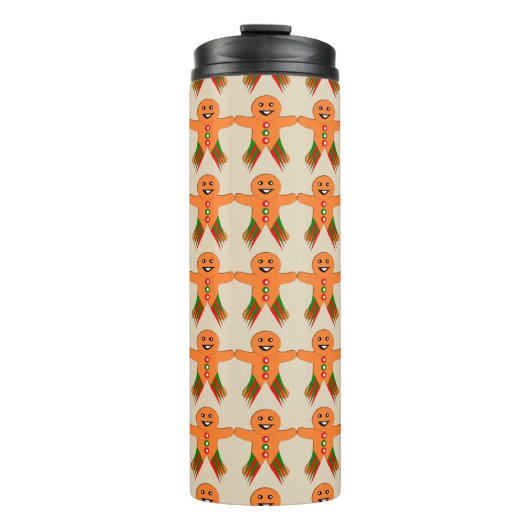 Christmas Party Gingerbread Man Thermal Tumbler Thermosbecher (Vorderseite)