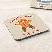 Christmas Party Gingerbread Mann Custom Untersetze Untersetzer (Linke Seite)