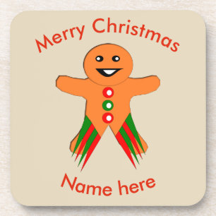 Christmas Party Gingerbread Mann Custom Untersetze Untersetzer