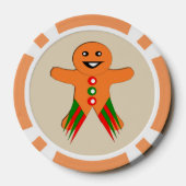 Christmas Party Gingerbread Mann Pokerchips (Rückseite)