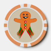 Christmas Party Gingerbread Mann Pokerchips (Vorderseite)