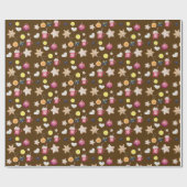 Christmas Party Gingerbread Watercolor Geschenkpapier (Flach)