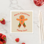 Christmas Party Gingerbrei Man Paper Napkins Serviette (Beispiel)