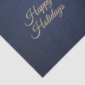 Christmas Party Golden Ornament Navy Blue Elegant Seidenpapier (Ausschnitt)