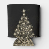 Christmas Party Golden Shiny Tree Winter Black Dosenkühler (Rückseite)