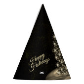 Christmas Party Golden Shiny Tree Winter Black Partyhütchen (Links)