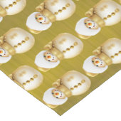 Christmas Party Golden Snowman Winter Holiday Kurzer Tischläufer (Ecke)
