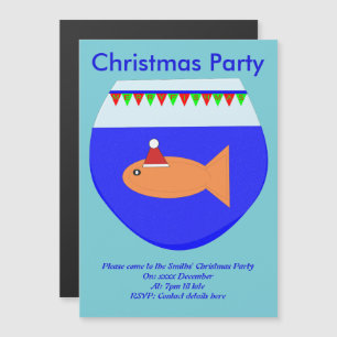 Christmas Party Goldfish Custom lädt Magneteinladung
