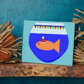 Christmas Party Goldfish Plaque Fotoplatte (Seite)