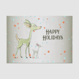Christmas Party Green Deers Holidays Cute Seidenpapier