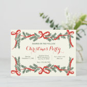 Christmas Party Invitation Einladung (Stehend Vorderseite)