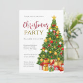 Christmas Party Invitation Einladung (Stehend Vorderseite)