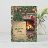 Christmas Party Invitation Einladung (Stehend Vorderseite)