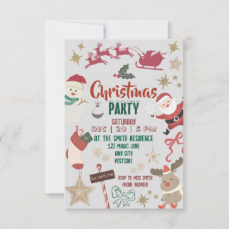 Christmas party invitation for kids and families einladung