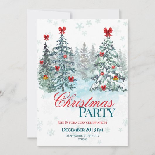 Christmas Party Invitation | Holiday Celebration (Vorderseite)