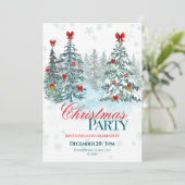 Christmas Party Invitation | Holiday Celebration (Stehend Vorderseite)