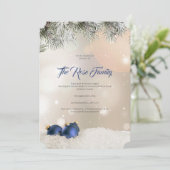 Christmas Party Invitation, Holiday Greetings Card Einladung (Stehend Vorderseite)