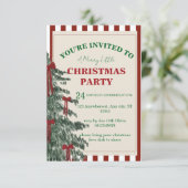 Christmas Party Invitation, Holiday Invite Einladung (Stehend Vorderseite)