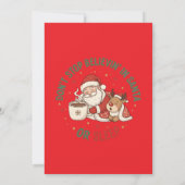 Christmas Party Invitation with Santa Claus Illust Einladung (Rückseite)