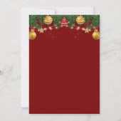 Christmas Party Invitation with Shining Yellow Einladung (Rückseite)