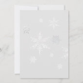 Christmas Party Invitation Wreath Snowflakes Einladung (Rückseite)