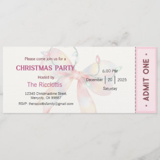 Christmas Party Invitation, Xmas Invite Einladung