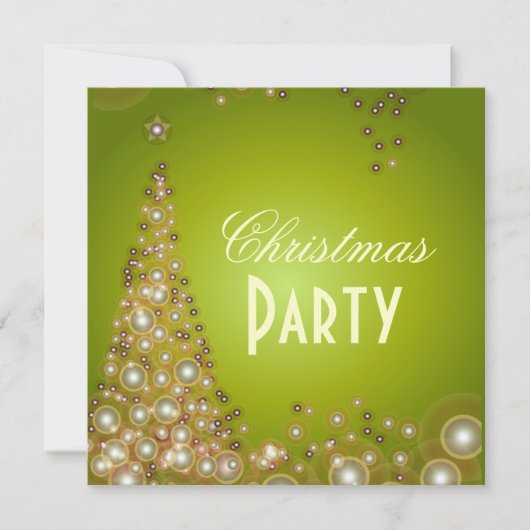 Christmas Party invitations, champagne bubbles Einladung (Vorderseite)