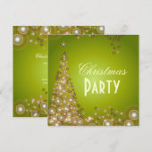 Christmas Party invitations, champagne bubbles Einladung (Vorne/Hinten)