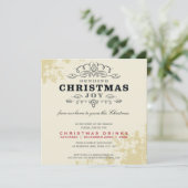 CHRISTMAS PARTY INVITE :: Weihnachtsfreude senden  Einladung (Stehend Vorderseite)