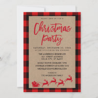 Christmas Party Kraft Red Tartan