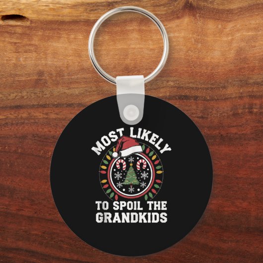 Christmas Party Most Likely To Sil The Grandkids F Schlüsselanhänger (Vorderseite)