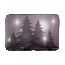 Christmas Party Pink Trees Holiday Winter Elegant Badematte